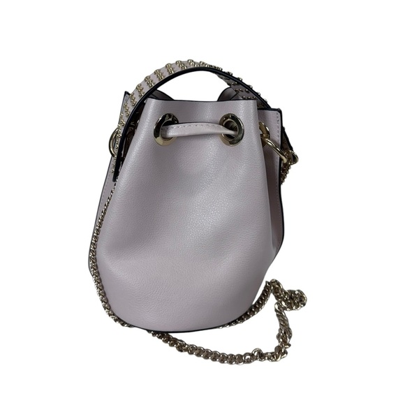 Cream and Gold Shoulder Bag with Pearl Embellished Handle - Picture 2 of 14